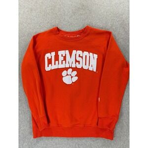 Clemson Tigers Stitched Logo Campus Crew‎ Sweatshirt (Women's Small) Orange